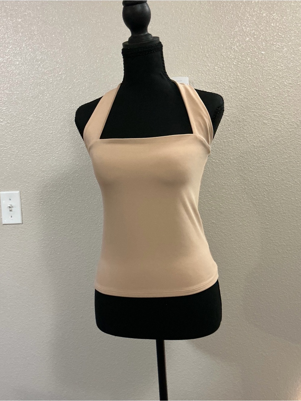 Express Women's Beige Halter Square-Neck Camisole